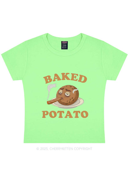 Baked Potato Y2K Baby Tee Cherrykitten