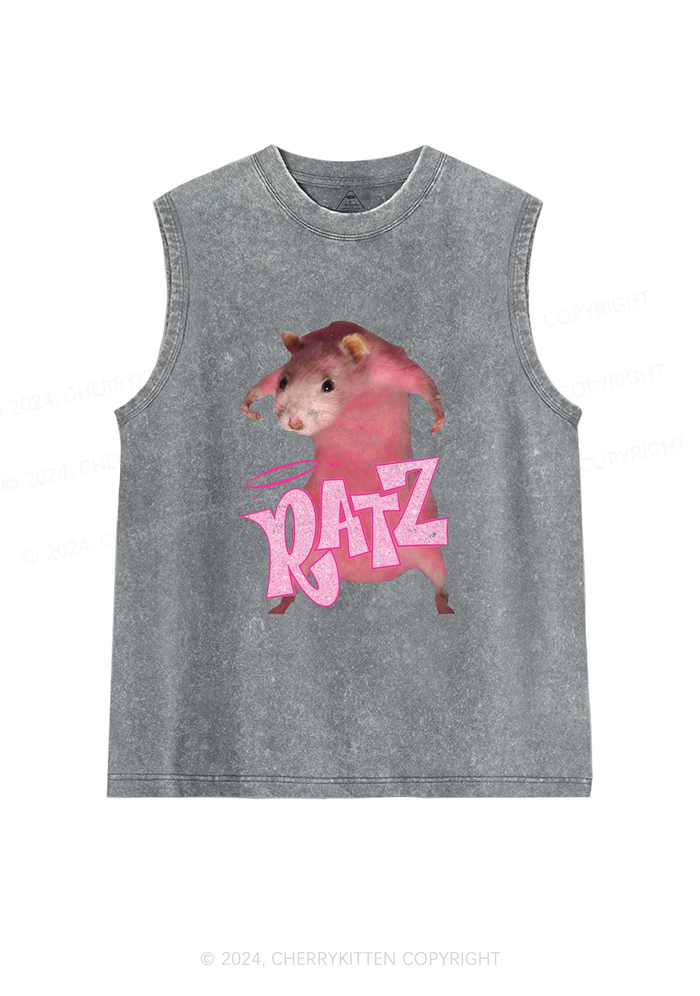 Pink Ratz Y2K Washed Tank Cherrykitten