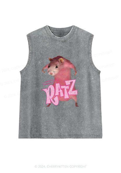 Pink Ratz Y2K Washed Tank Cherrykitten