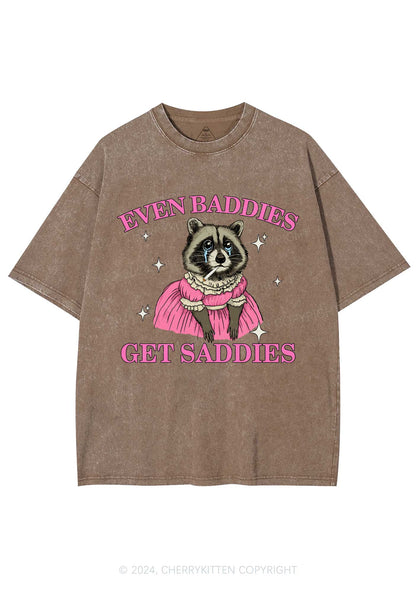 Raccoon Get Saddies Y2K Washed Tee Cherrykitten