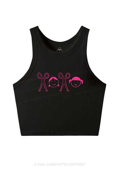 Girls XOXO Y2K Valentine's Day Crop Tank Top Cherrykitten