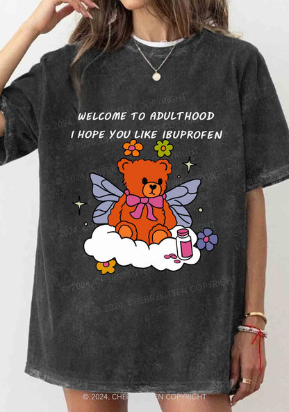 Welcome To Adulthood Y2K Washed Tee Cherrykitten