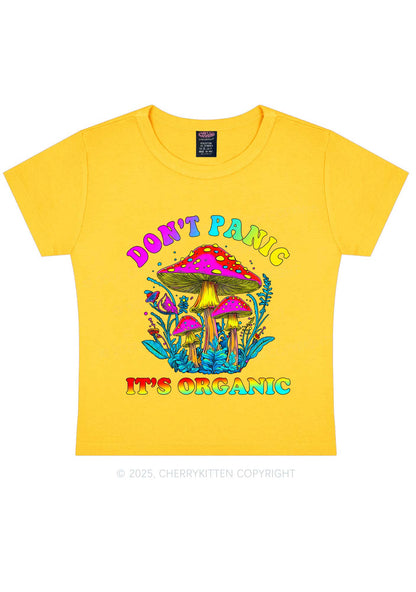 Dont Panic Its Organic Y2K Baby Tee Cherrykitten