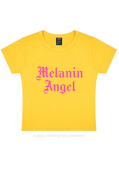 Melanin Angel Y2K Baby Tee Cherrykitten