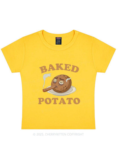 Baked Potato Y2K Baby Tee Cherrykitten