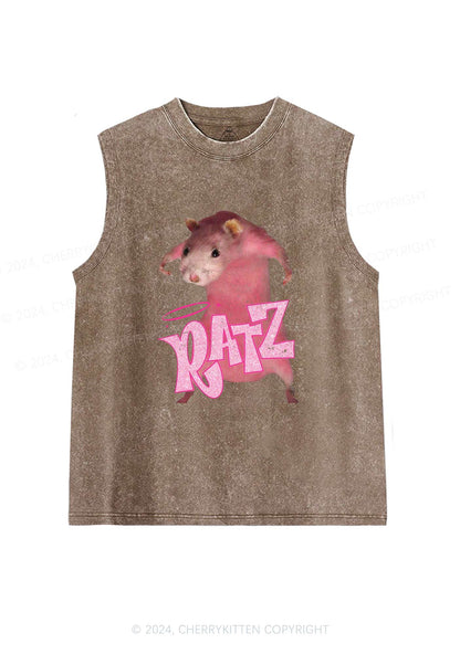 Pink Ratz Y2K Washed Tank Cherrykitten