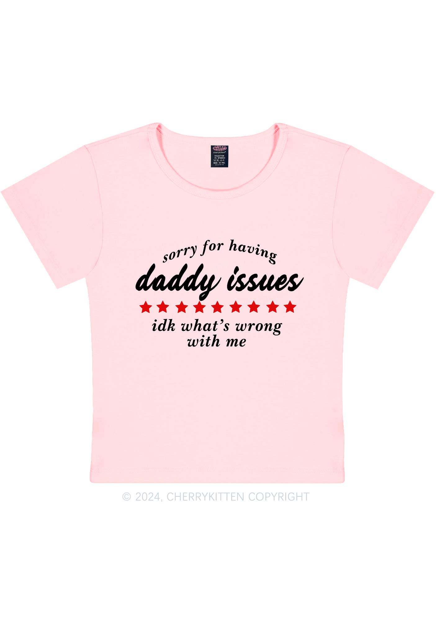 Sorry For Having Daddy Issues Y2K Baby Tee Cherrykitten