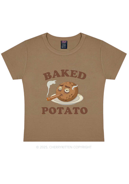 Baked Potato Y2K Baby Tee Cherrykitten