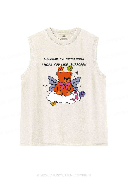 Welcome To Adulthood Y2K Washed Tank Cherrykitten