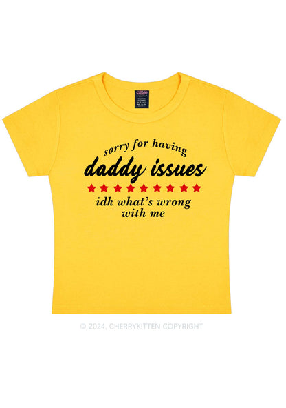 Sorry For Having Daddy Issues Y2K Baby Tee Cherrykitten