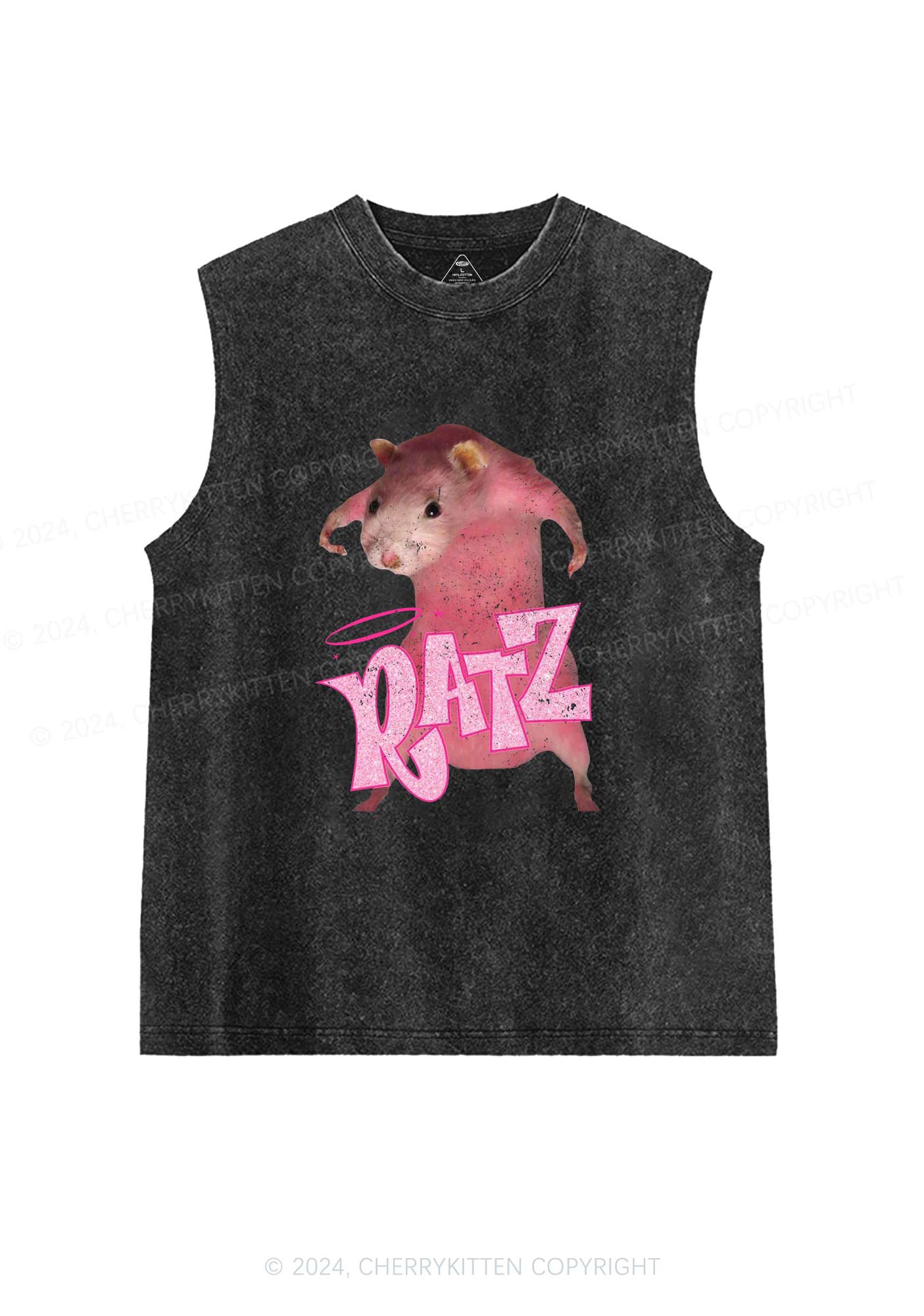 Pink Ratz Y2K Washed Tank Cherrykitten