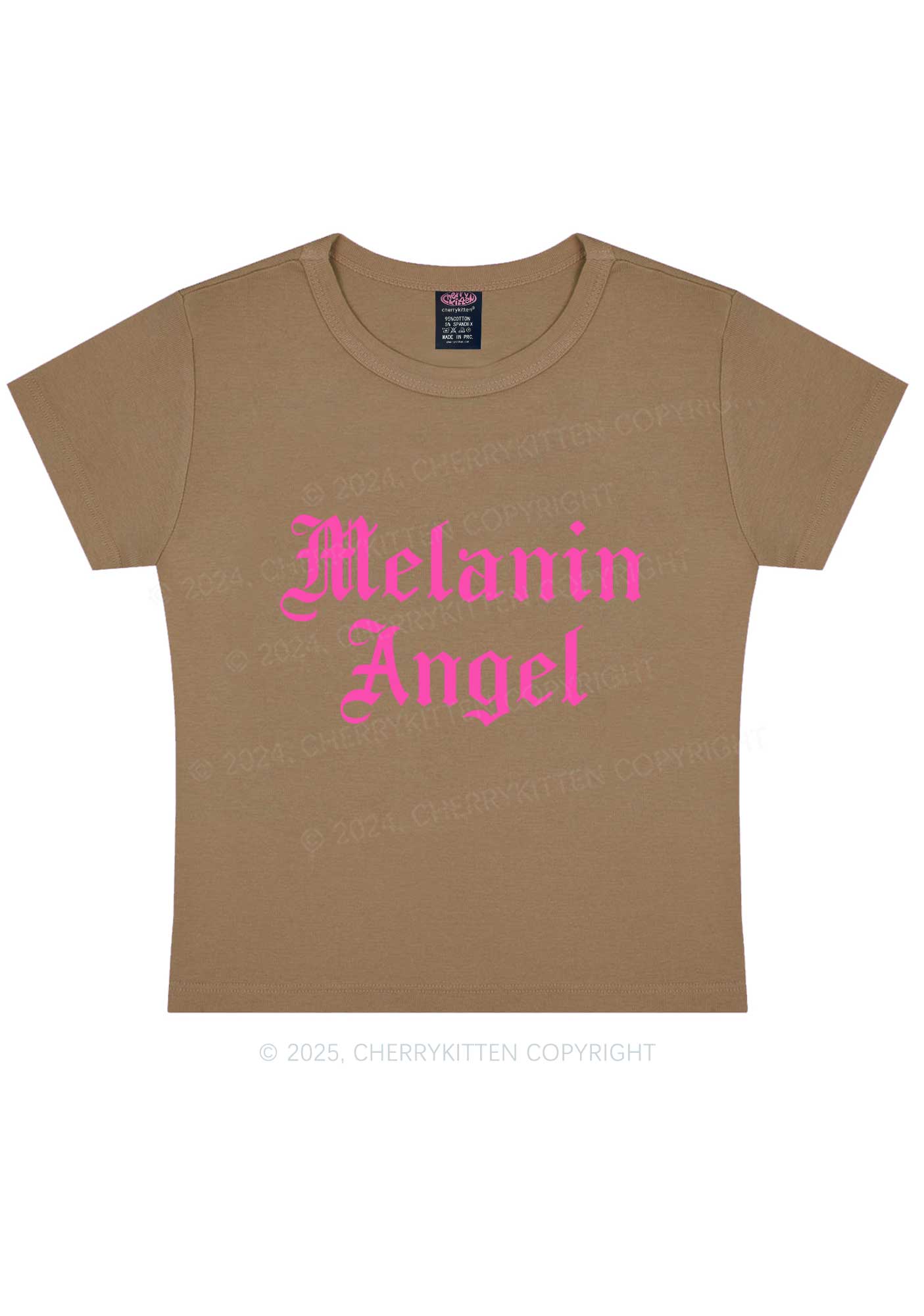 Melanin Angel Y2K Baby Tee Cherrykitten