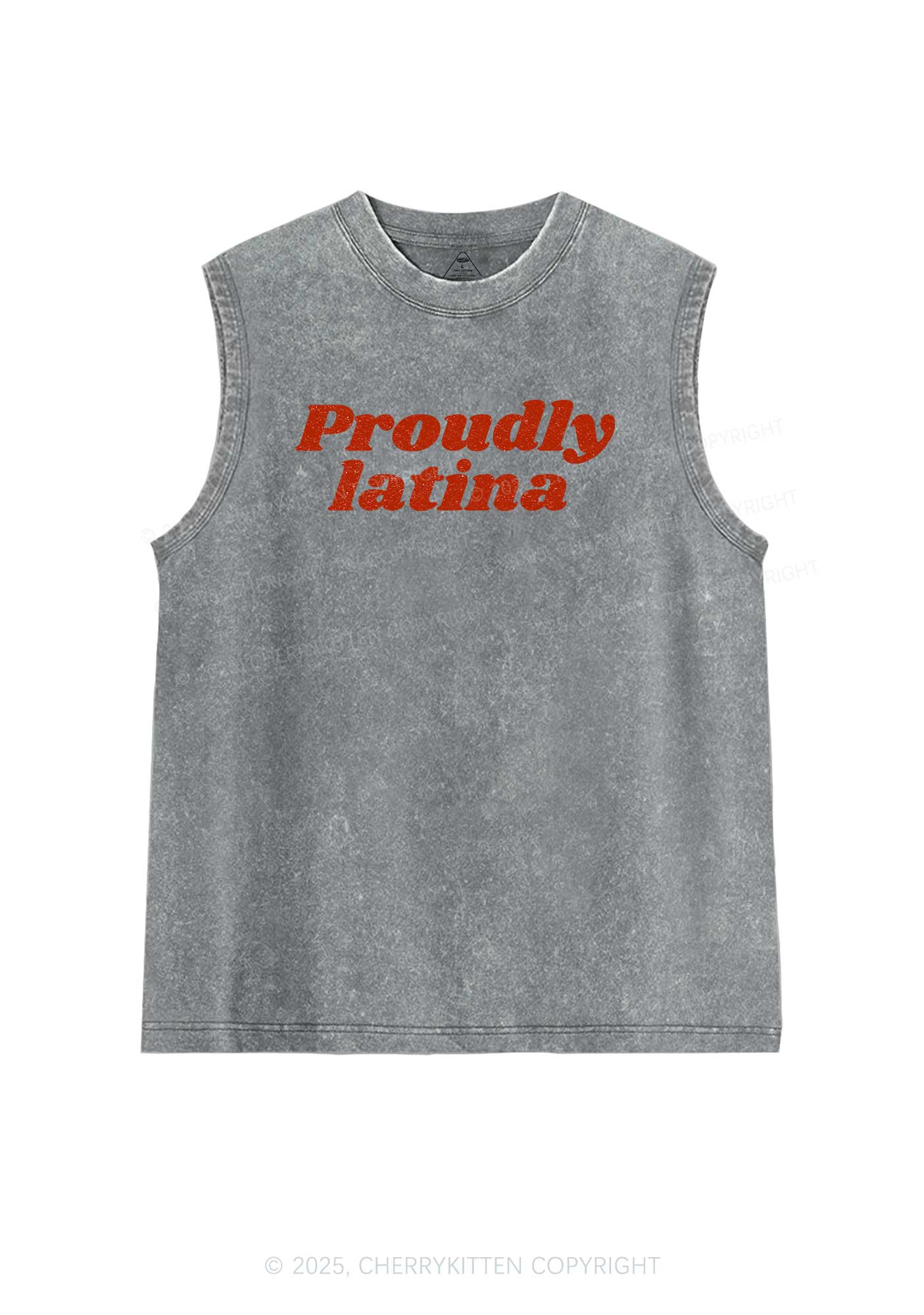 Proudly Latina Y2K Washed Tank Cherrykitten