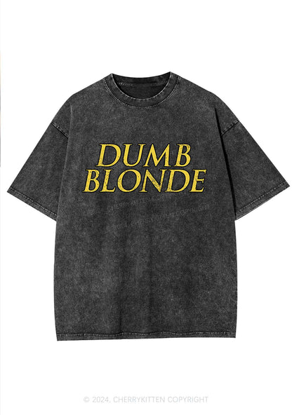 Dumb Blonde Y2K Washed Tee Cherrykitten