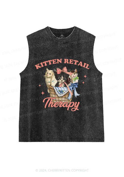 Kitten Retail Therapy Y2K Washed Tank Cherrykitten