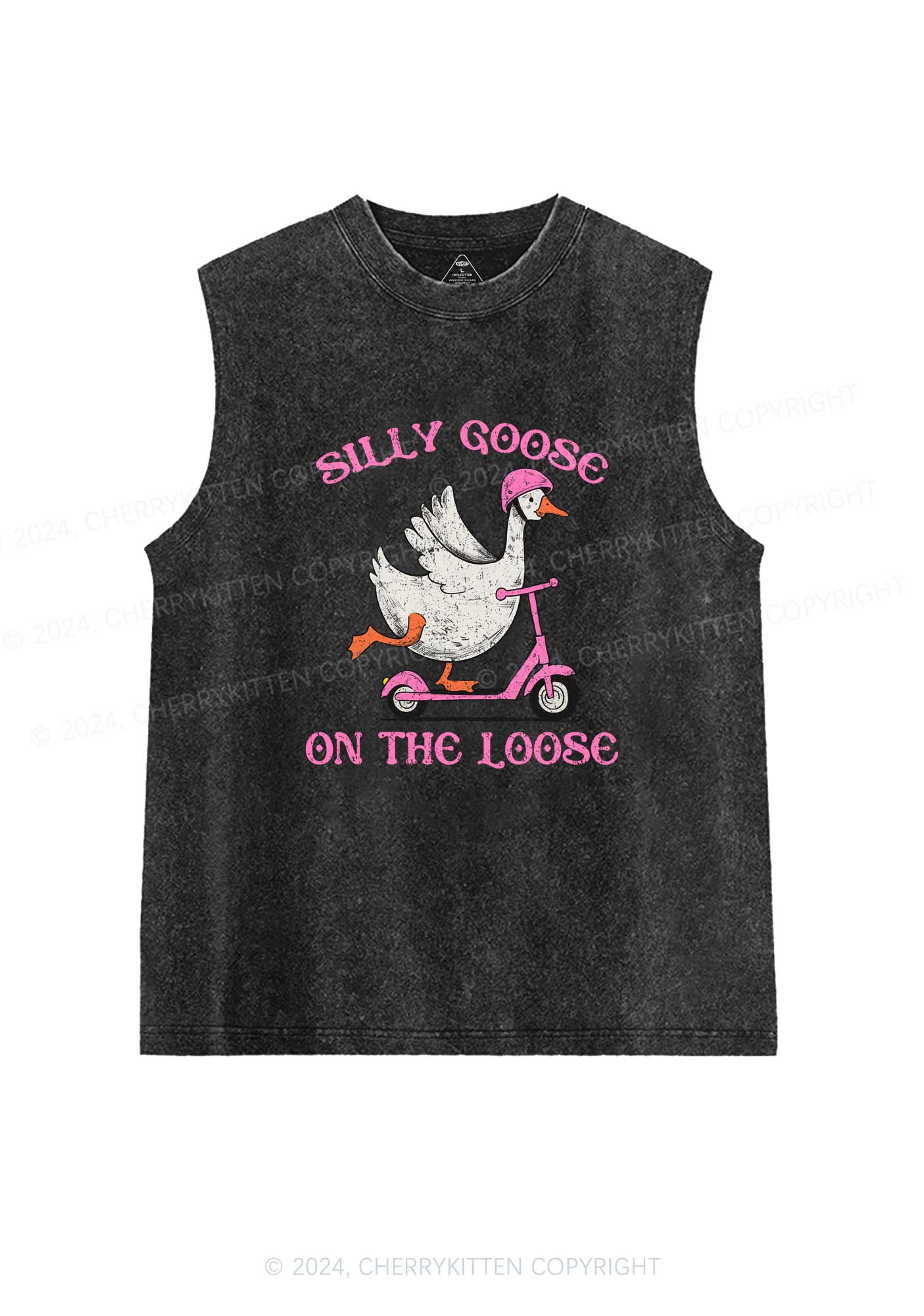 Silly Goose On the Loose Y2K Washed Tank Cherrykitten