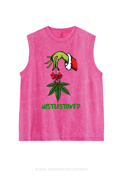 Christmas Mistlestoned Y2K Washed Tank Cherrykitten