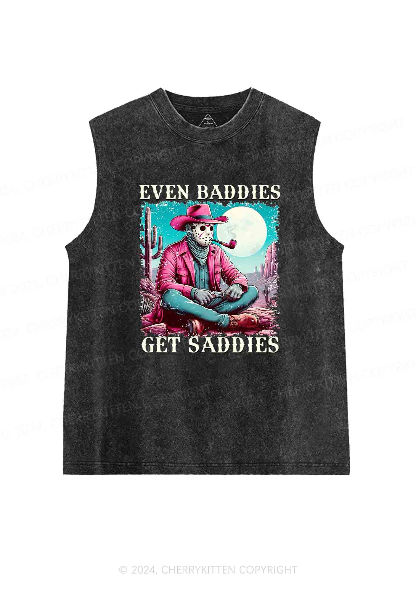 Halloween Baddies Cowboy Y2K Washed Tank Cherrykitten