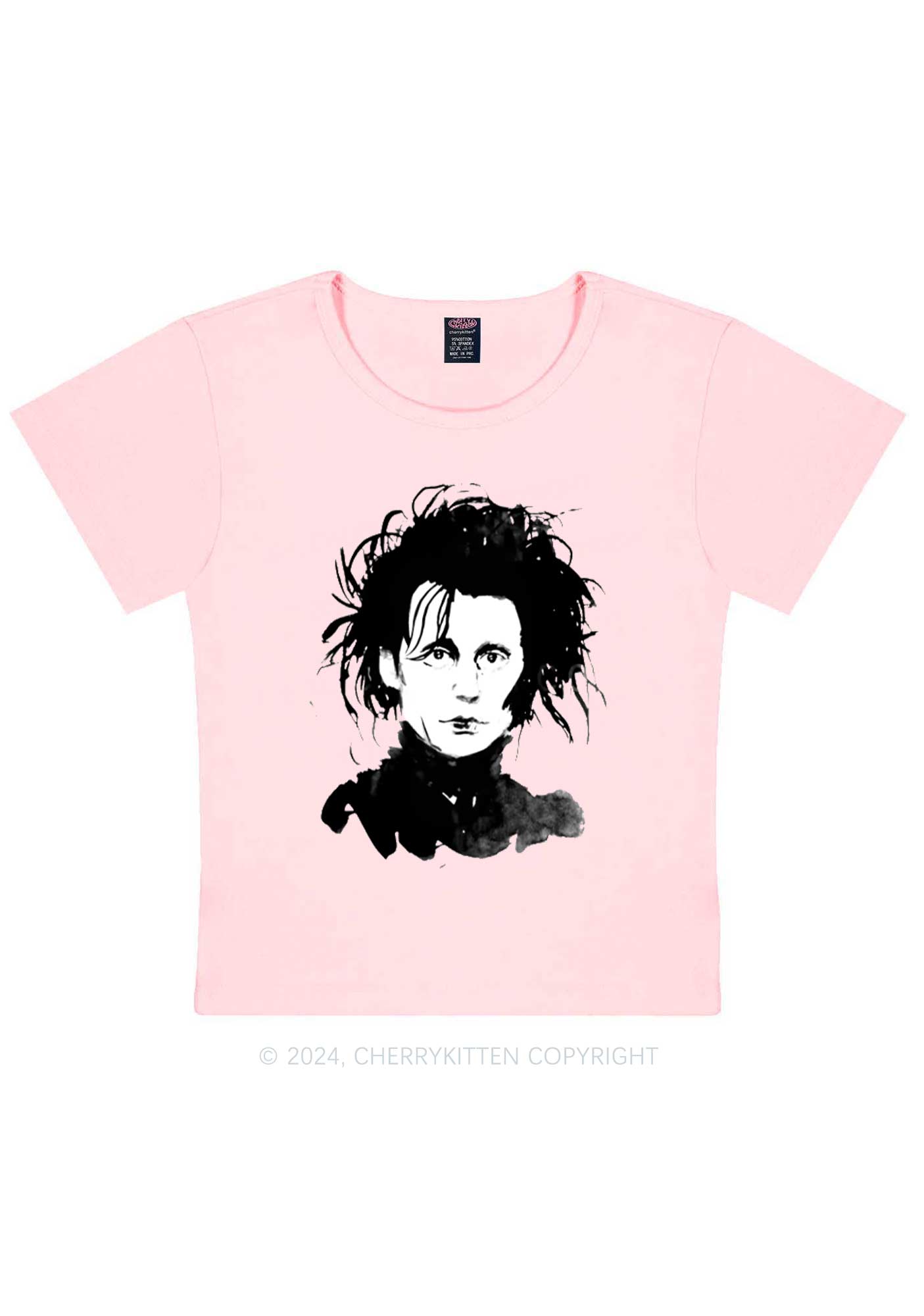 Halloween Edward Y2K Baby Tee Cherrykitten