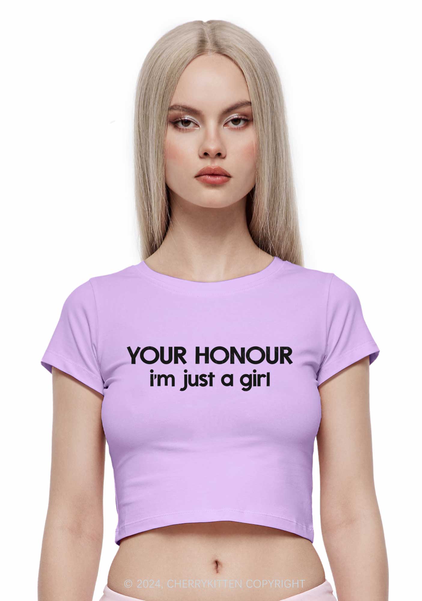 Your Honour Y2K Baby Tee Cherrykitten