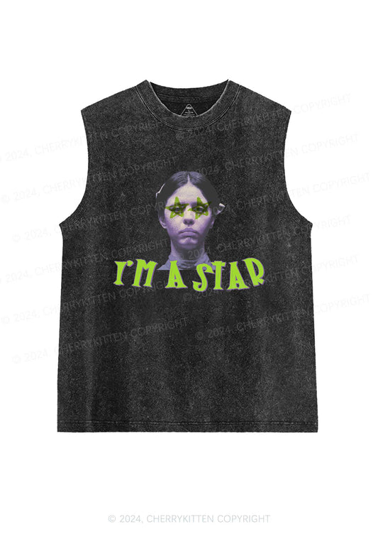 Halloween Star Girl Y2K Washed Tank Cherrykitten