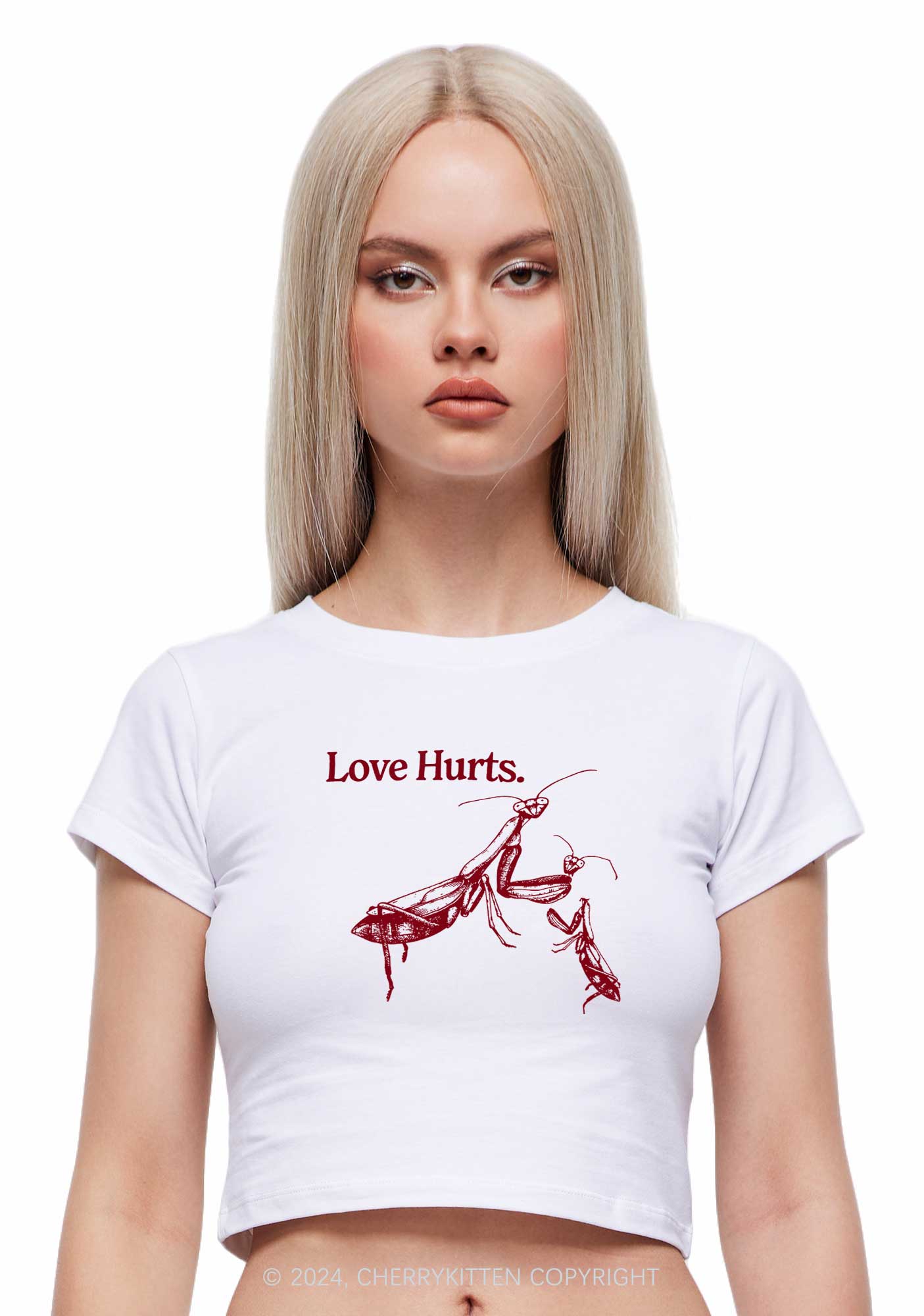 Love Hurts Y2K Valentine's Day Baby Tee Cherrykitten