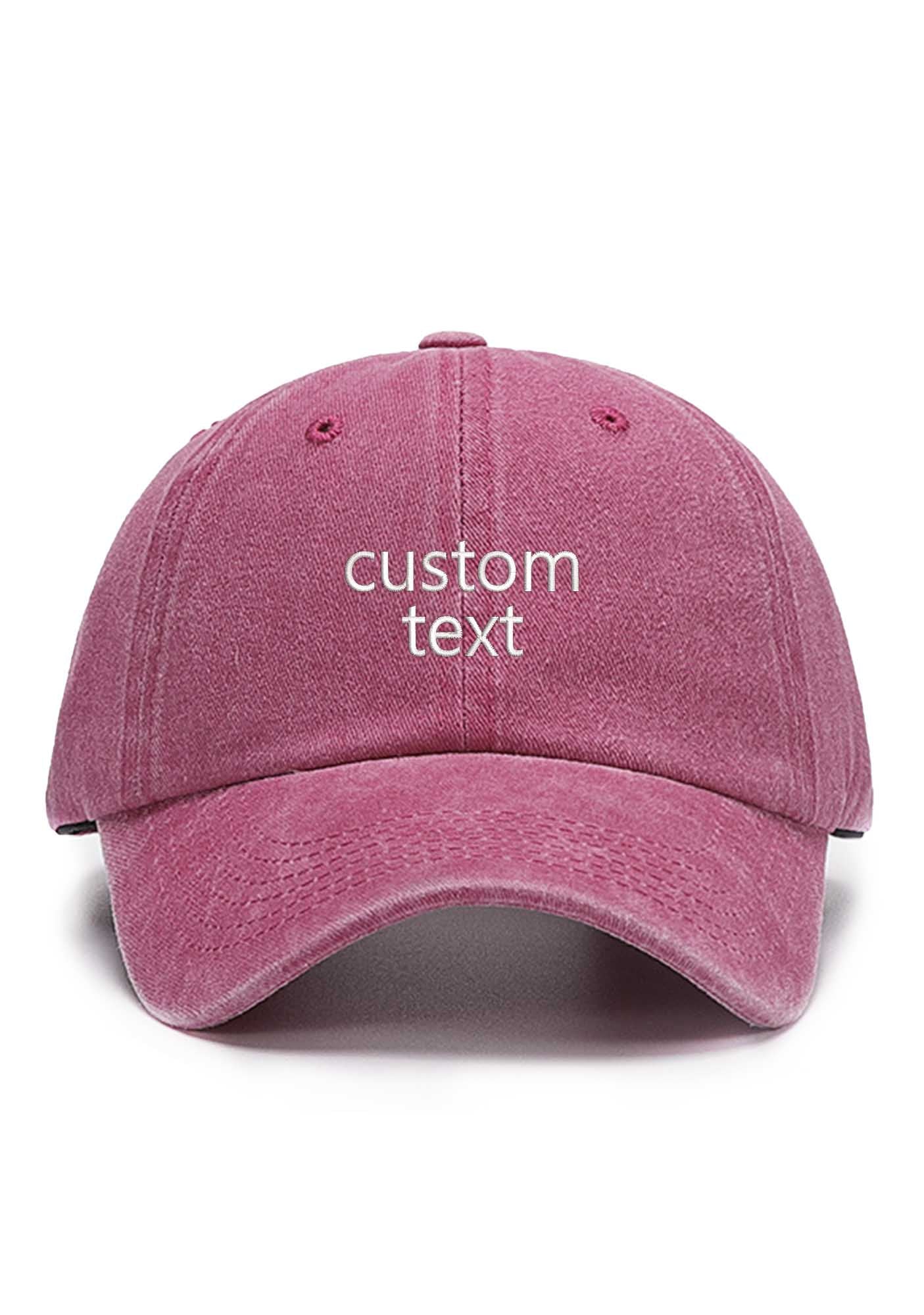 Custom Text Embroidered Baseball Cap Cherrykitten