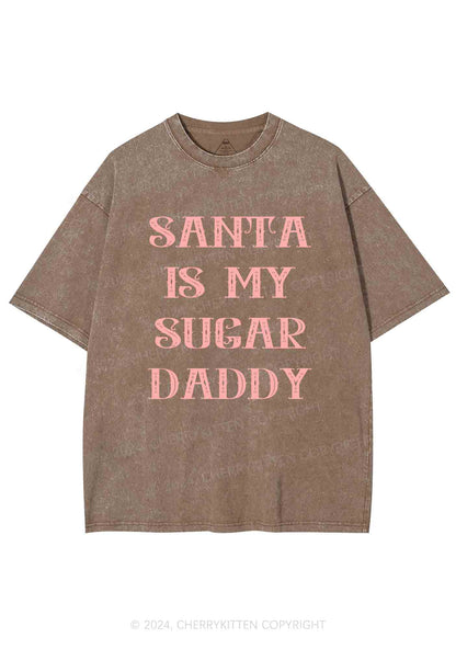 Christmas Sugar Daddy Y2K Washed Tee Cherrykitten