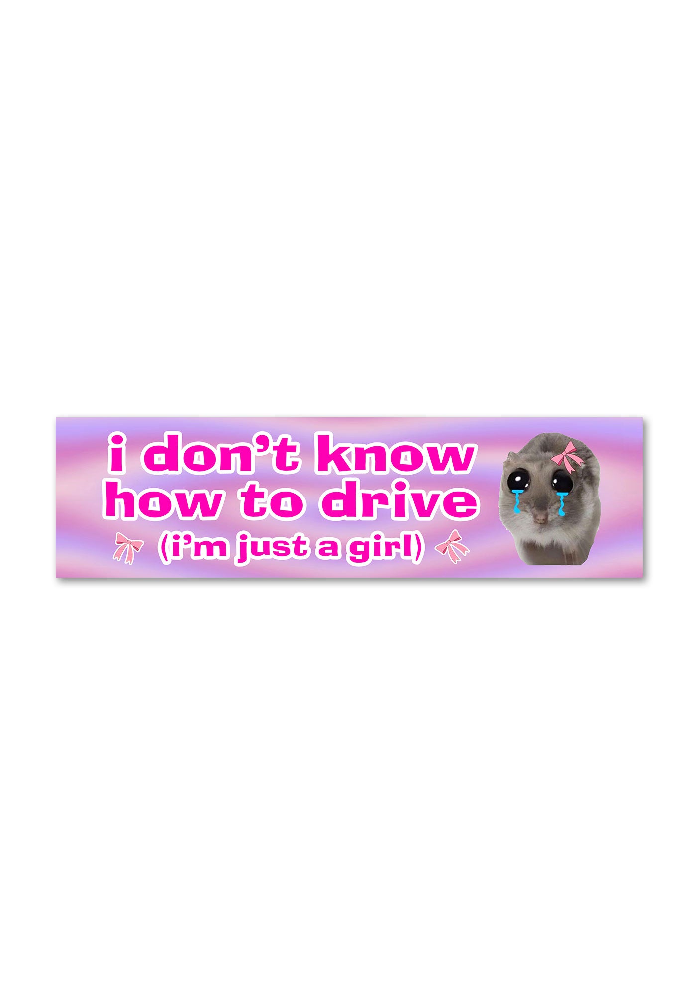 Idk How To Drive Y2K Car Bumper Magnet Cherrykitten