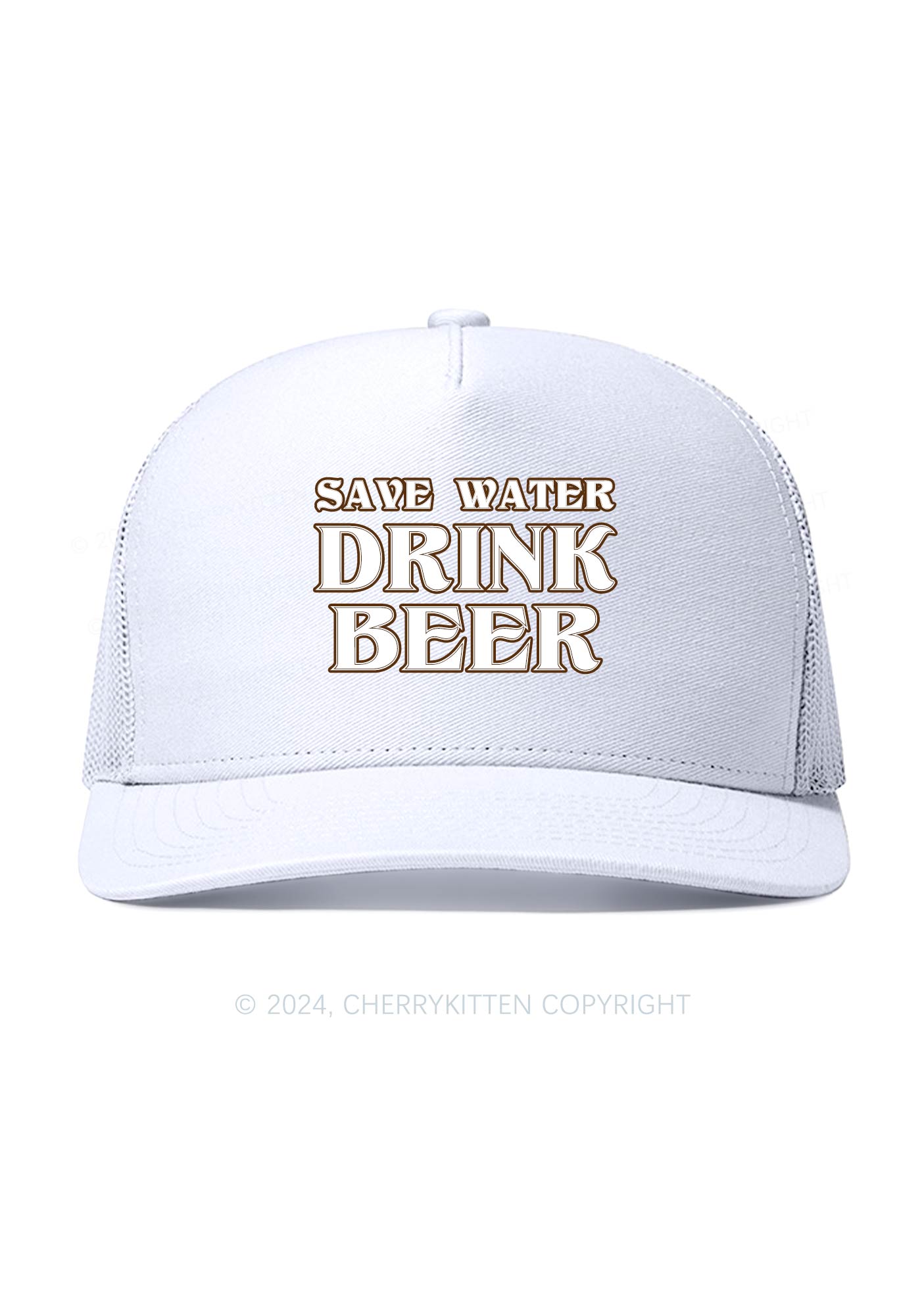 Save Water Drink Beer Y2K Trucker Mesh Hat Cherrykitten