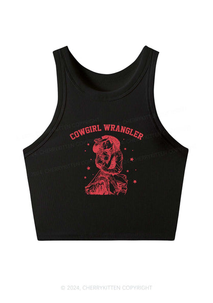 Cowgirl Wrangler Y2K Crop Tank Top Cherrykitten