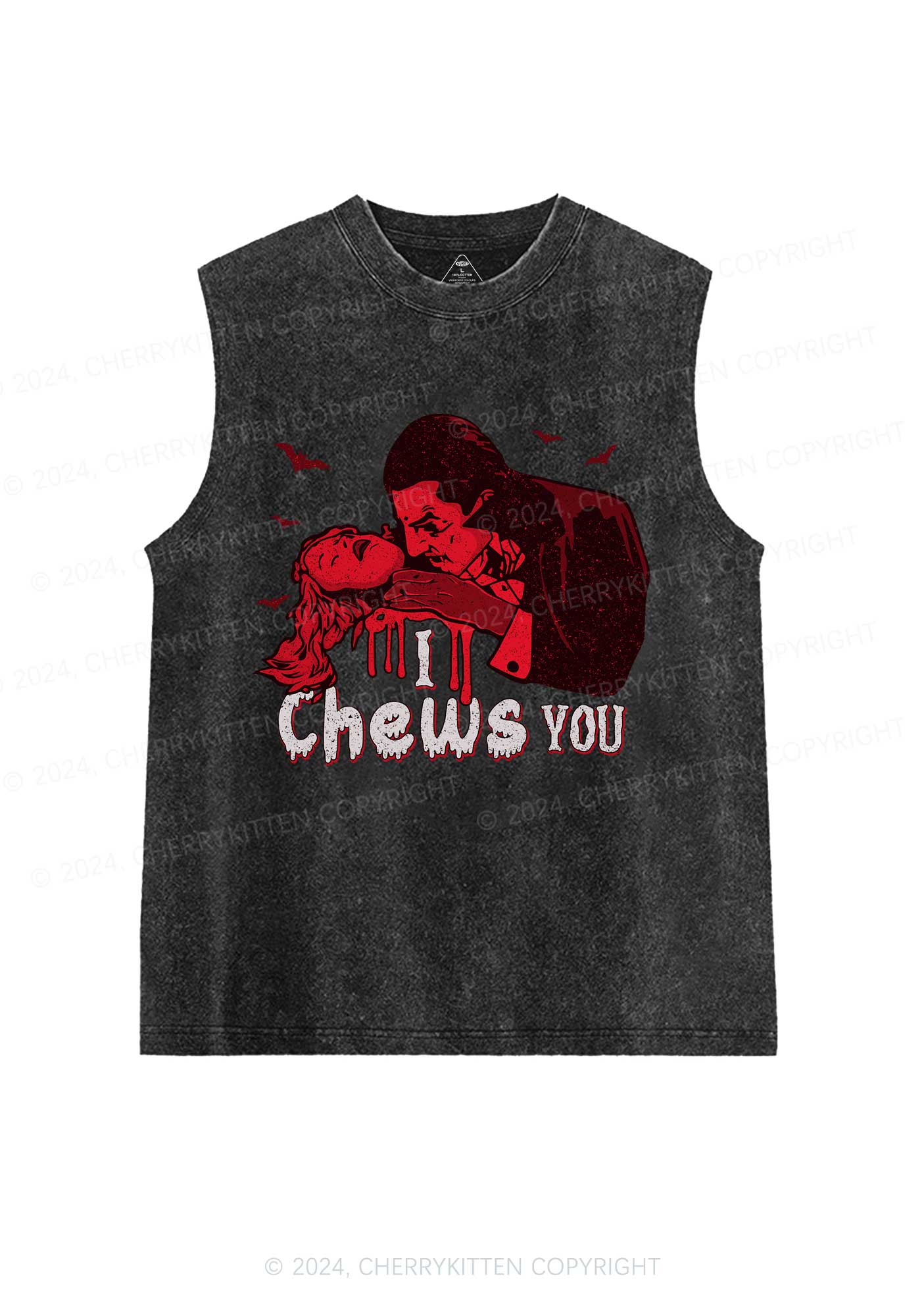 Halloween Chews You Y2K Washed Tank Cherrykitten