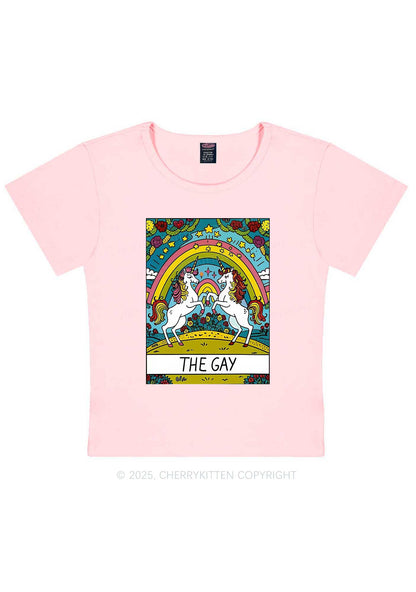 The Gay Unicorn Y2K Baby Tee Cherrykitten