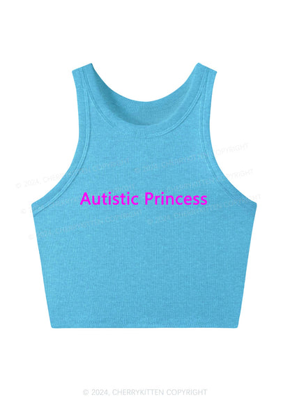 Autistic Princess Y2K Crop Tank Top Cherrykitten