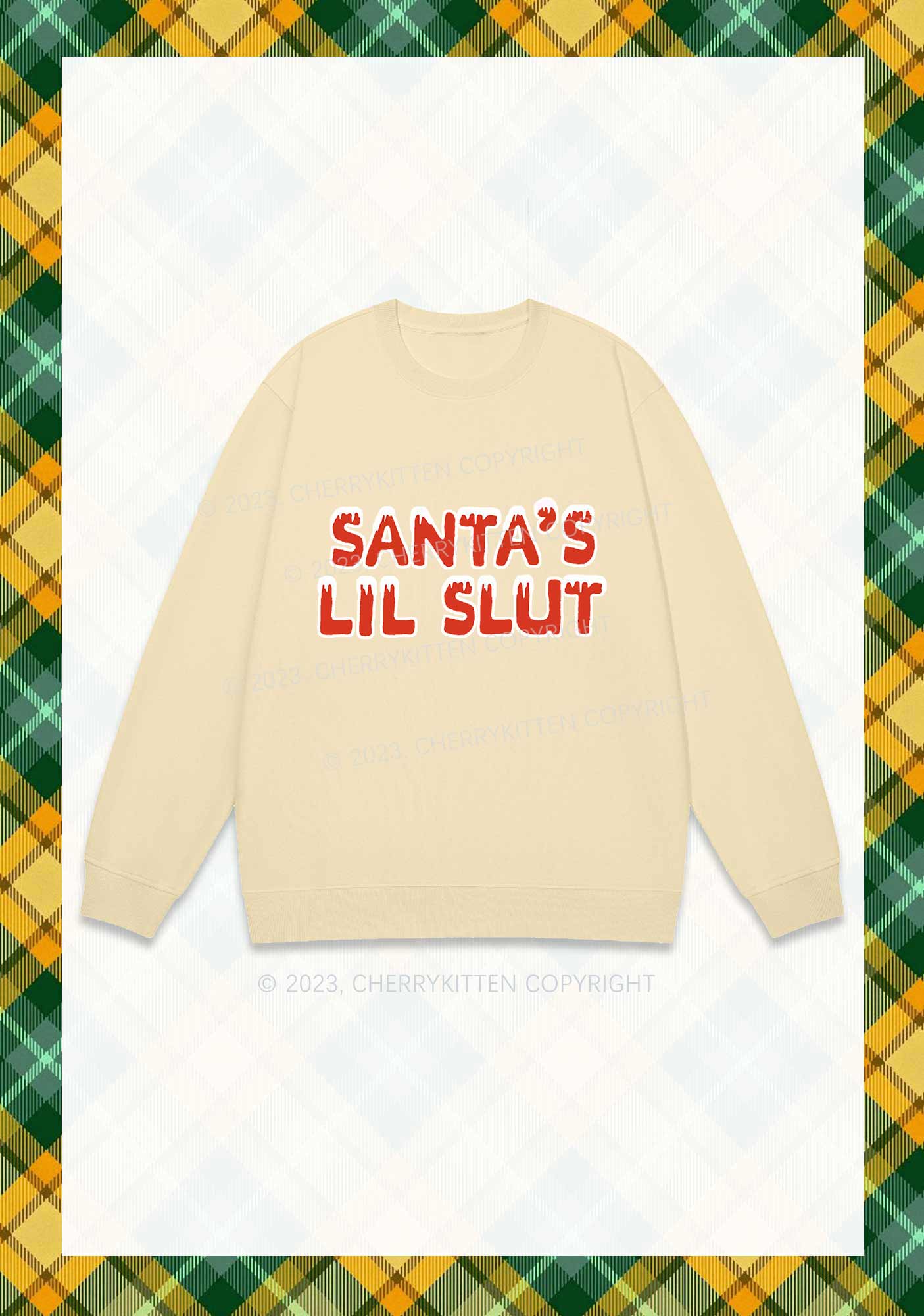 Santa's Lil Slxt Christmas Y2K Sweatshirt Cherrykitten