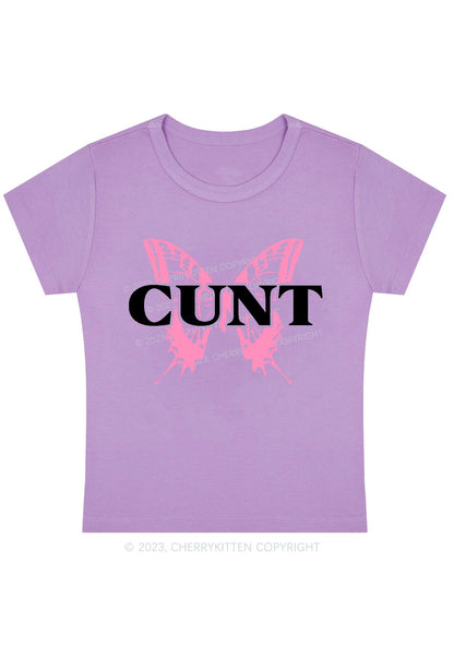 Cunt Butterfly Y2K Baby Tee Cherrykitten