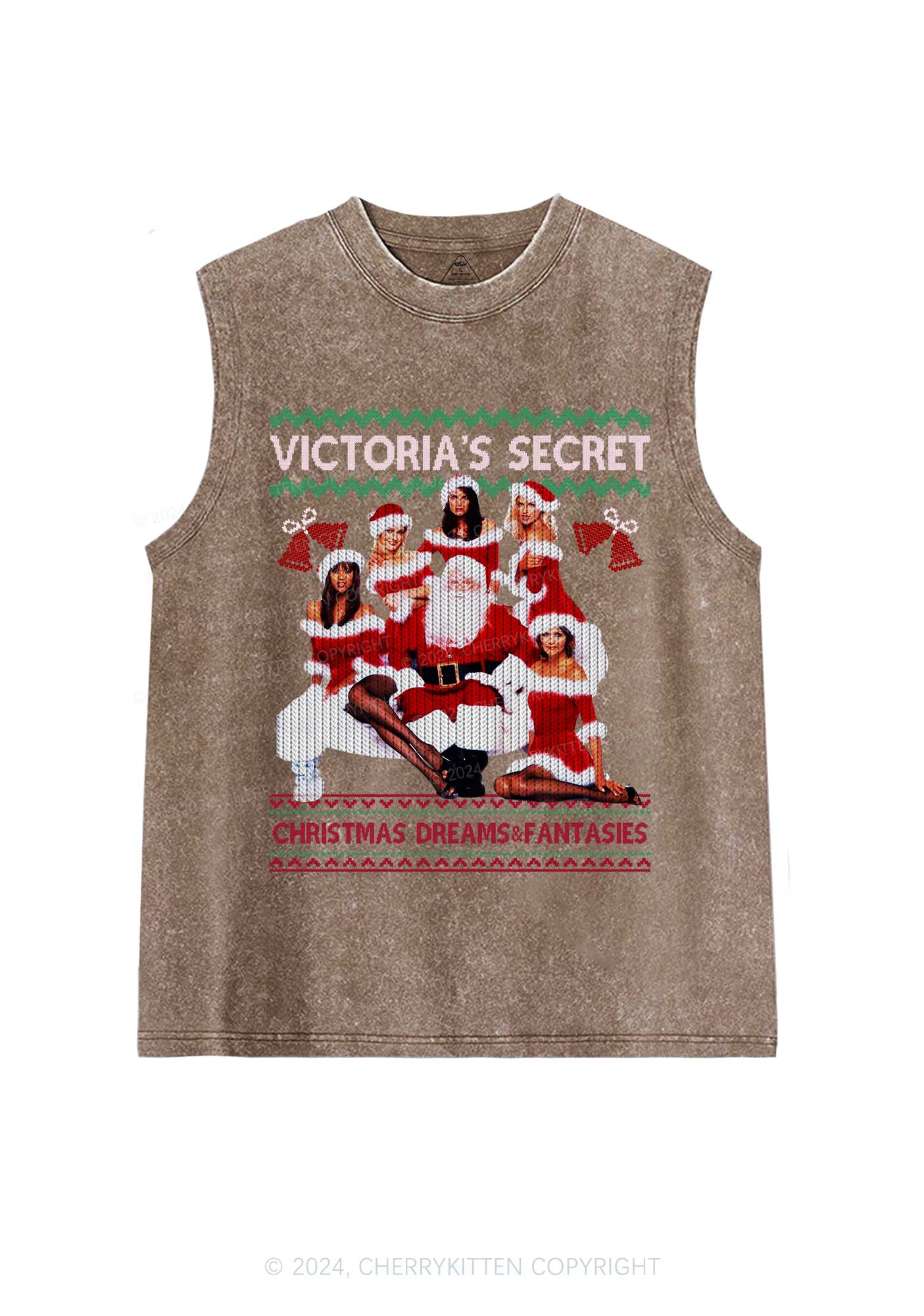 Christmas Dreams Fantasies Y2K Washed Tank Cherrykitten