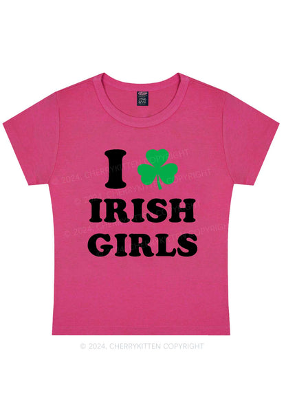 Irish Girls St Patricks Y2K Baby Tee Cherrykitten