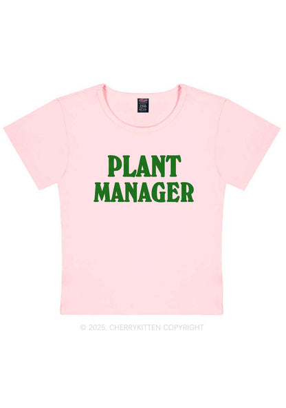 Plant Manager Y2K Baby Tee Cherrykitten