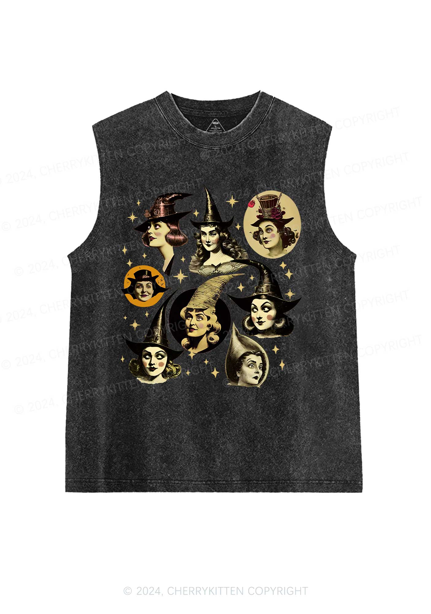 Halloween Witches Y2K Washed Tank Cherrykitten