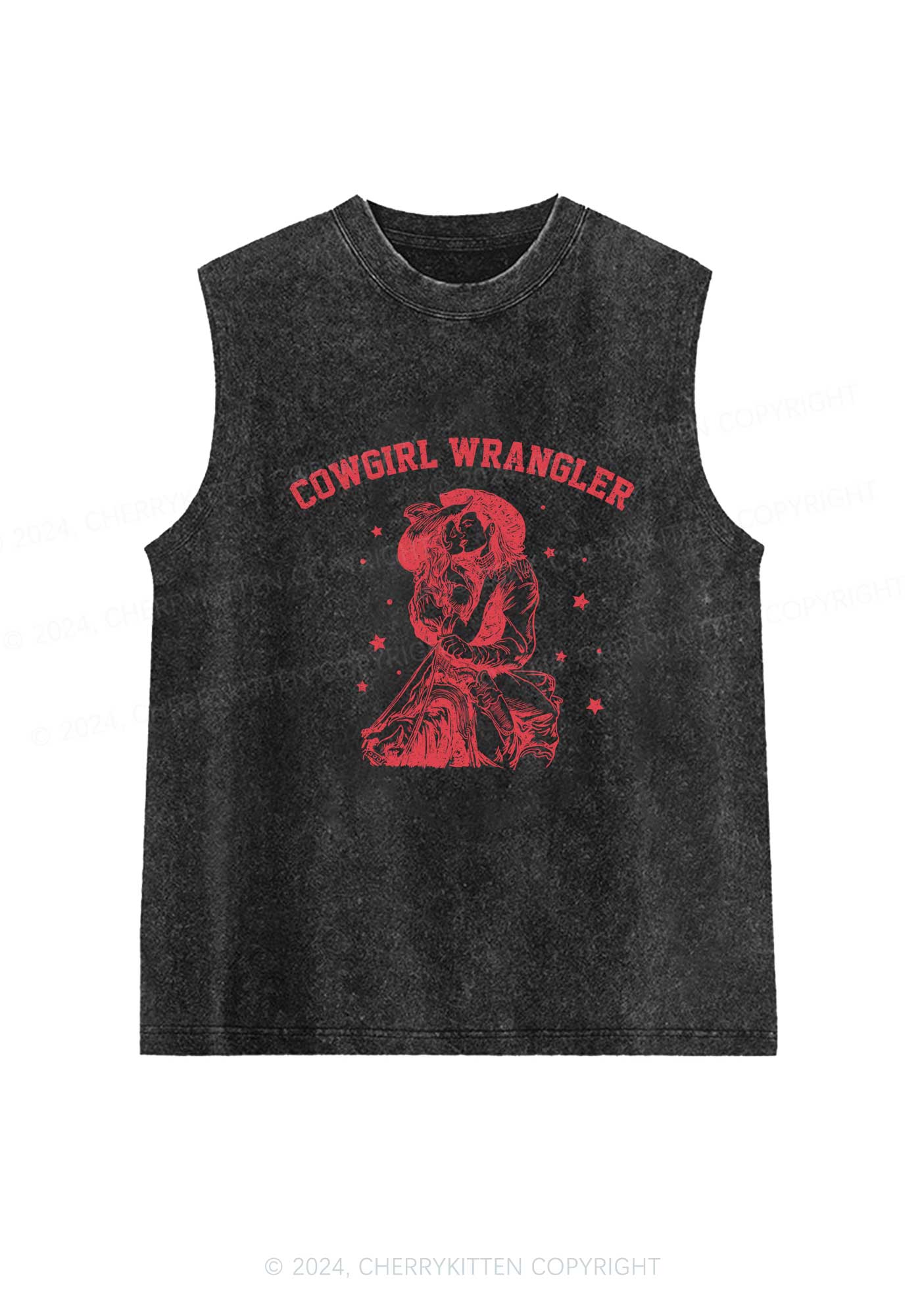 Cowgirl Wrangler Y2K Washed Tank Cherrykitten