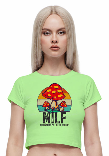 Mxxf Mushrooms Y2K Baby Tee Cherrykitten