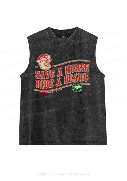 Christmas Ride Beard Y2K Washed Tank Cherrykitten