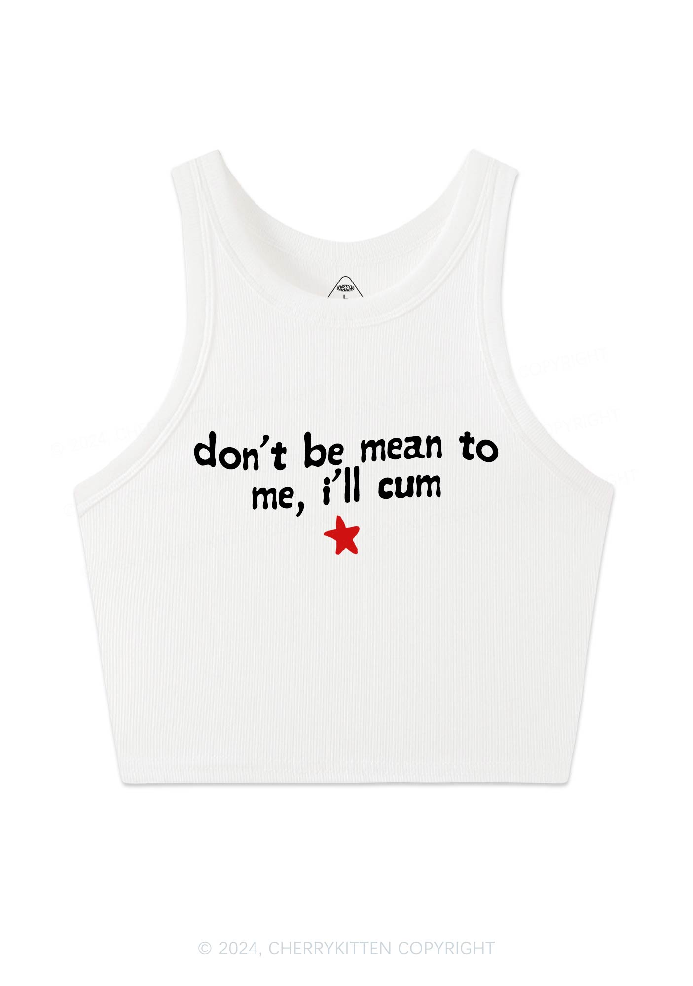 Don't Be Mean Y2K Crop Tank Top Cherrykitten