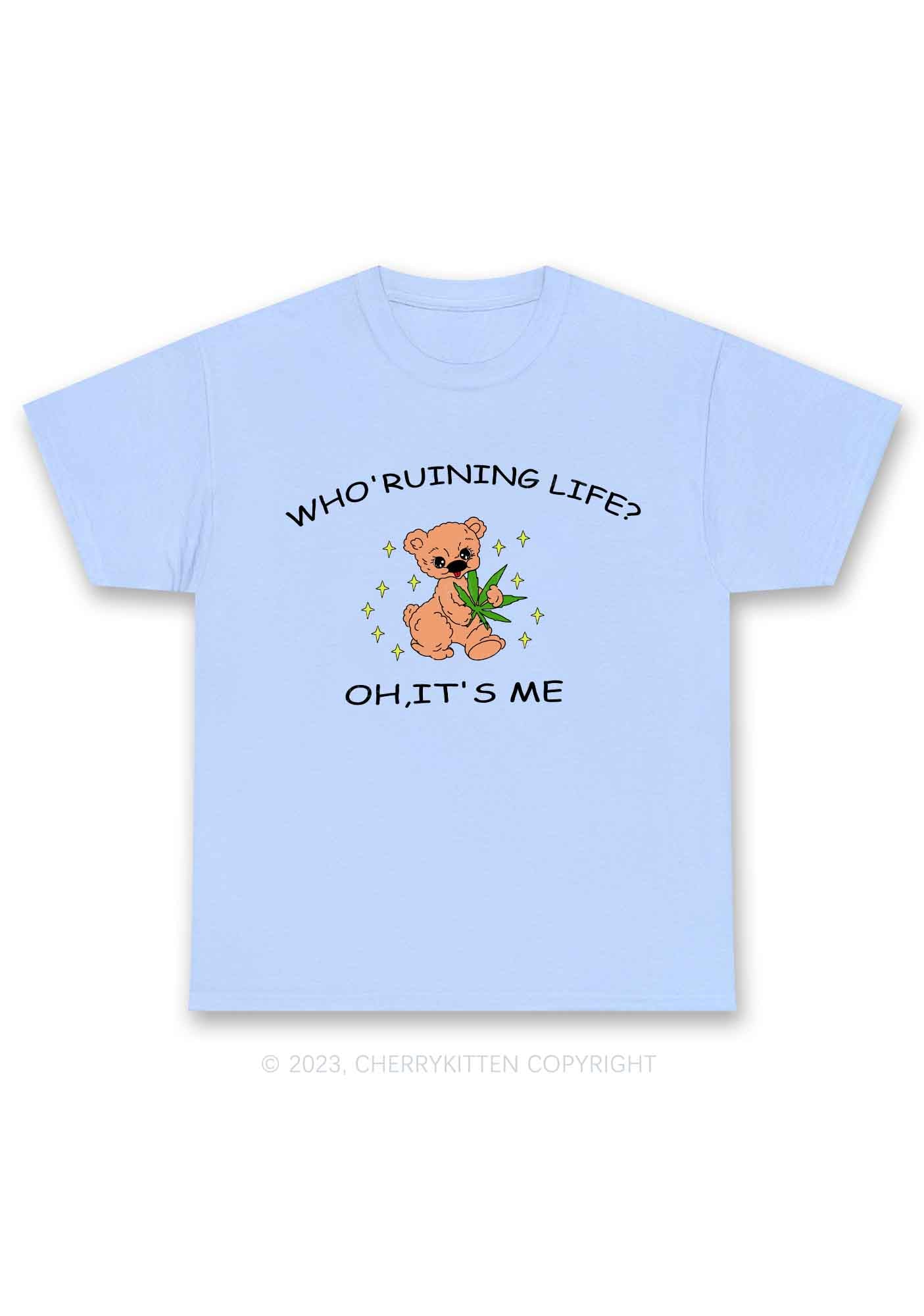 Who' Ruining Life Y2K Chunky Shirt Cherrykitten