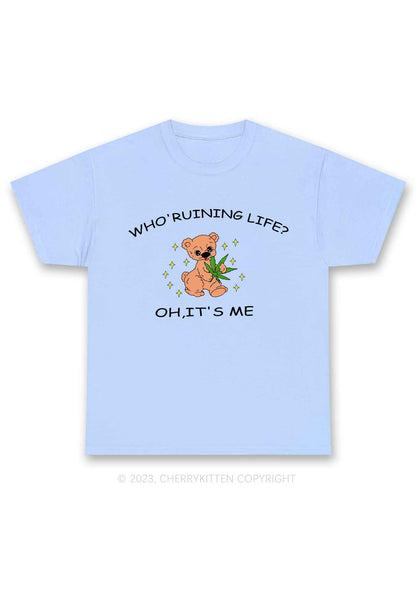 Who' Ruining Life Y2K Chunky Shirt Cherrykitten