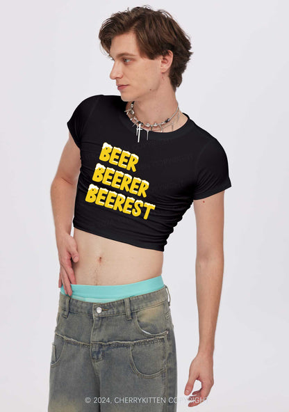 Beer Beerer Beerest Y2K Baby Tee Cherrykitten