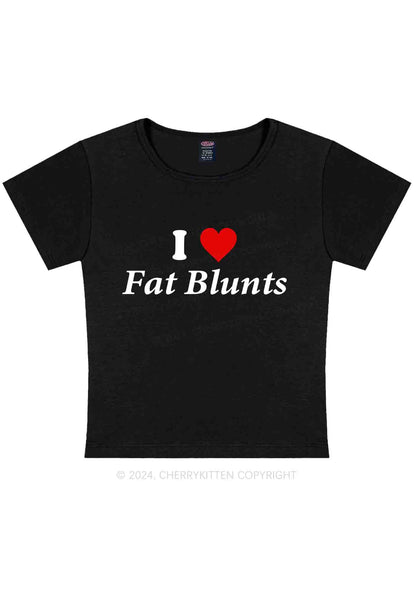 I Love Fat Blunts Y2K Baby Tee Cherrykitten