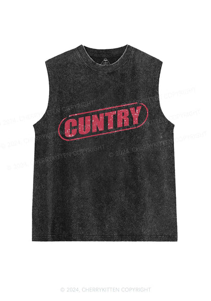 Cuntry Y2K Washed Tank Cherrykitten