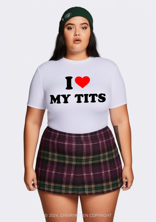 Curvy I Love My Txts Y2K Baby Tee Cherrykitten